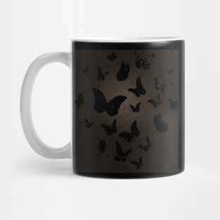 BUTTERFLY Red Gold, Retro Design, Ring Grid Mug